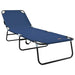 Opvouwbare zonnebed Blauw 188 x 57 x 86,5 cm Polyester