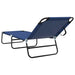 Opvouwbare zonnebed Blauw 188 x 57 x 86,5 cm Polyester