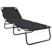 Opvouwbare zonnebed Zwart 188 x 57 x 86,5 cm Polyester