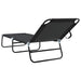 Opvouwbare zonnebed Zwart 188 x 57 x 86,5 cm Polyester