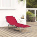 Opvouwbare zonnebed Rood 188 x 57 x 86,5 cm Polyester