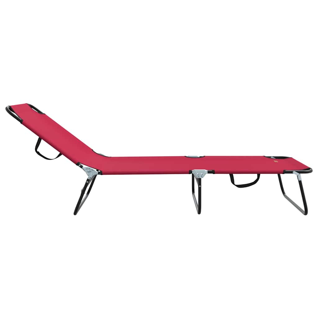 Opvouwbare zonnebed Rood 188 x 57 x 86,5 cm Polyester