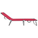 Opvouwbare zonnebed Rood 188 x 57 x 86,5 cm Polyester
