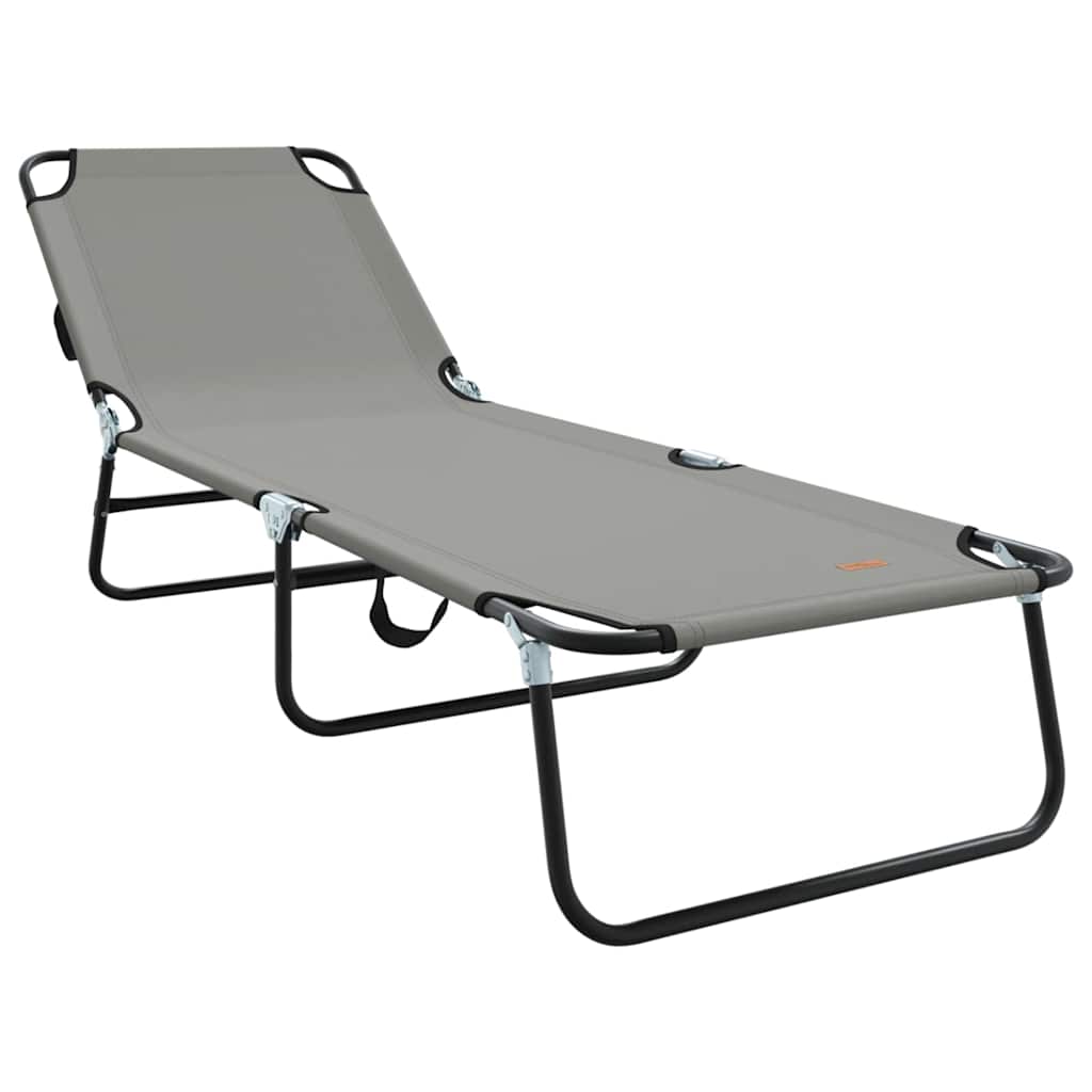 Opvouwbare zonnebed Grijs 188 x 57 x 86,5 cm Polyester