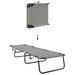 Opvouwbare zonnebed Grijs 188 x 57 x 86,5 cm Polyester