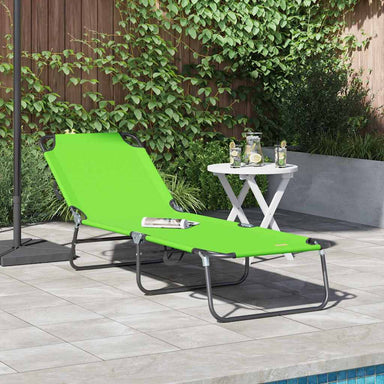 Opvouwbare zonnebed Groen 188 x 57 x 86,5 cm Polyester