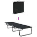 Opvouwbare zonnebed 2 st Polyester Zwart