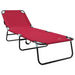 Opvouwbare zonnebed 2 st Polyester Rood