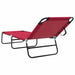 Opvouwbare zonnebed 2 st Polyester Rood