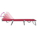 Opvouwbare zonnebed 2 st Polyester Rood