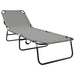 Opvouwbare zonnebed 2 st Polyester Grijs