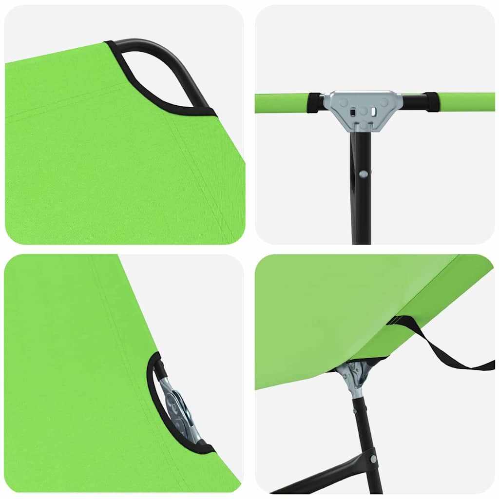Opvouwbare zonnebed 2 st Polyester Groen