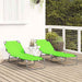 Opvouwbare zonnebed 2 st Polyester Groen