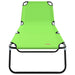 Opvouwbare zonnebed 2 st Polyester Groen