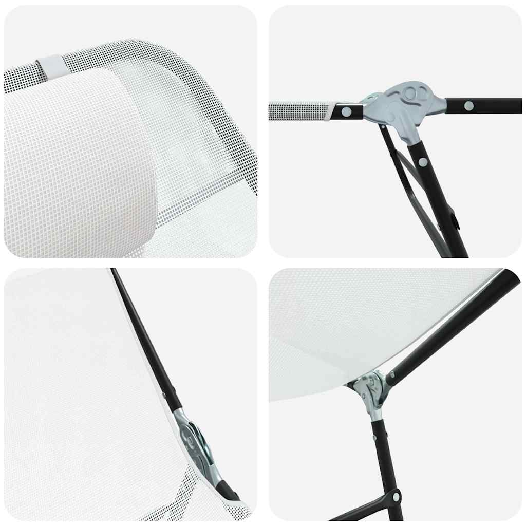 Opvouwbare zonnebed Crème 182 x 55 x 85,5 cm Textileen
