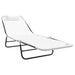 Opvouwbare zonnebed Crème 182 x 55 x 85,5 cm Textileen