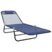 Opvouwbare zonnebed Marineblauw 182 x 55 x 85,5 cm Textileen