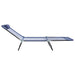 Opvouwbare zonnebed Marineblauw 182 x 55 x 85,5 cm Textileen