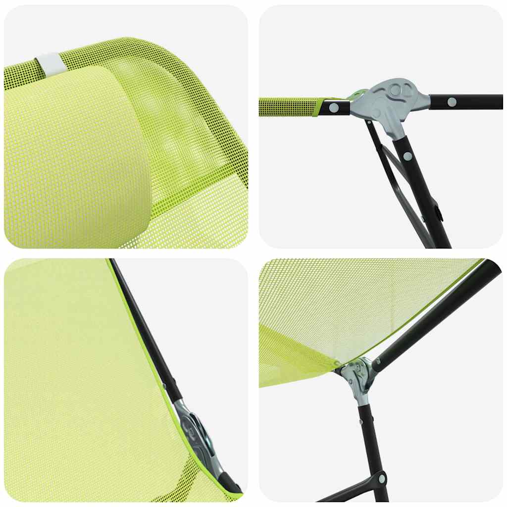 Opvouwbare zonnebed Groen 182 x 55 x 85,5 cm Textileen