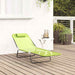 Opvouwbare zonnebed Groen 182 x 55 x 85,5 cm Textileen