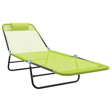 Opvouwbare zonnebed Groen 182 x 55 x 85,5 cm Textileen