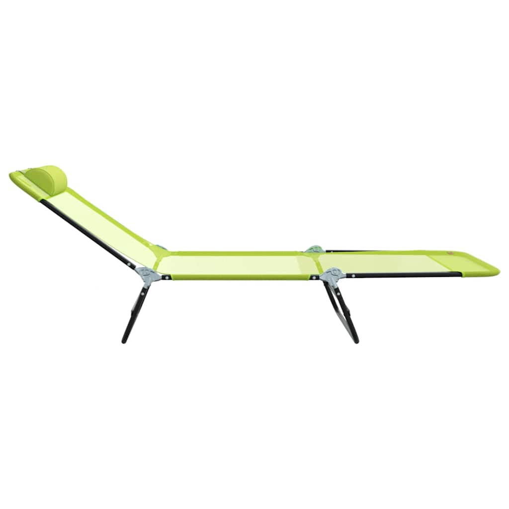Opvouwbare zonnebed Groen 182 x 55 x 85,5 cm Textileen