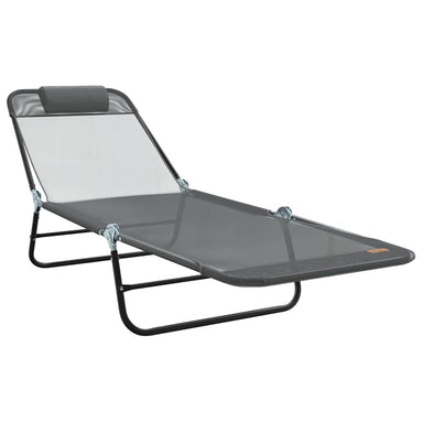 Opvouwbare zonnebed Grijs 182 x 55 x 85,5 cm Textileen