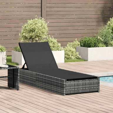 Ligstoel Grijs 200.5 x 70 x 75 cm poly rattan
