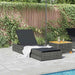 Ligstoel Grijs 200.5 x 70 x 75 cm poly rattan