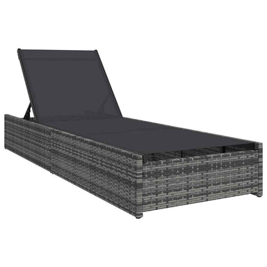 Ligstoel Grijs 200.5 x 70 x 75 cm poly rattan