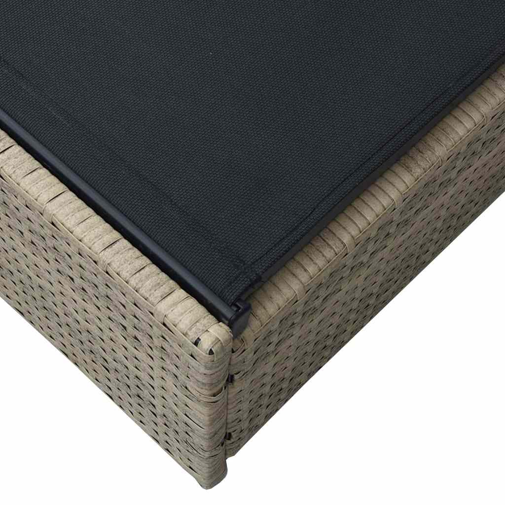 Ligstoel Beige 200.5 x 70 x 75 cm poly rattan