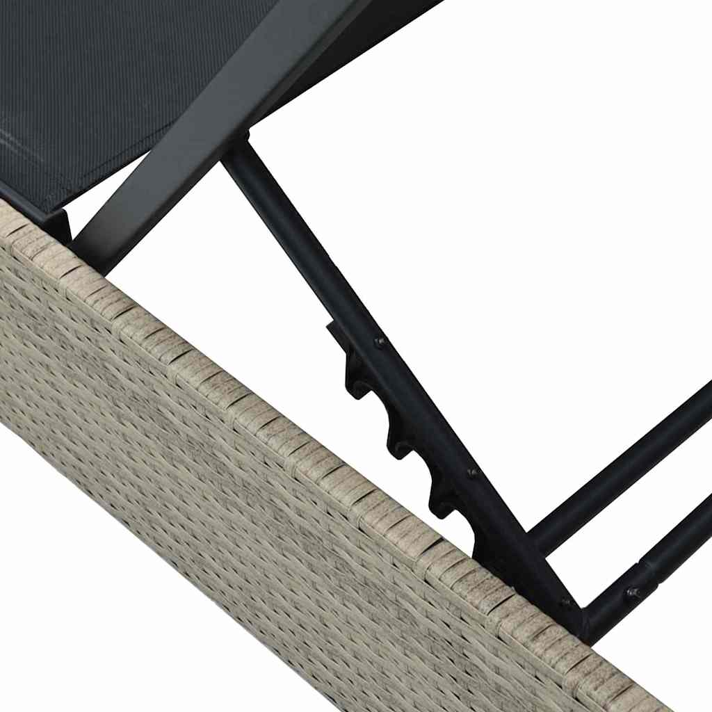 Ligstoel Beige 200.5 x 70 x 75 cm poly rattan