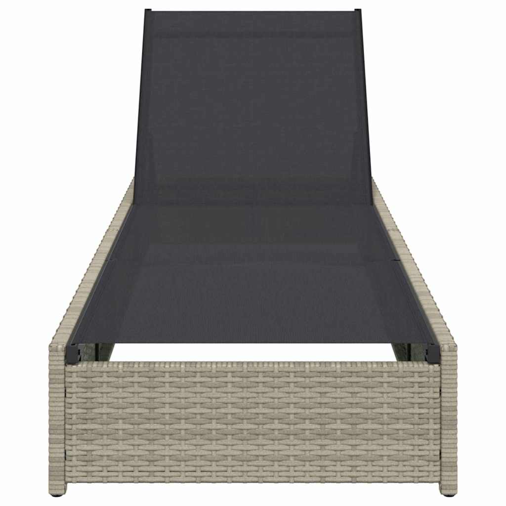 Ligstoel Beige 200.5 x 70 x 75 cm poly rattan