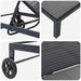 Ligstoel poly rattan Zwart