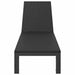 Ligstoel poly rattan Zwart