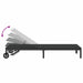 Ligstoel poly rattan Zwart