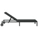Ligstoel poly rattan Zwart