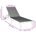 Ligstoel poly rattan Zwart