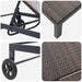 Ligstoel 3 st poly rattan Bruin