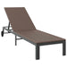 Ligstoel 3 st poly rattan Bruin