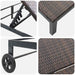 Ligstoel poly rattan Bruin