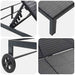 Ligstoel poly rattan Zwart