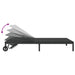 Ligstoel poly rattan Zwart