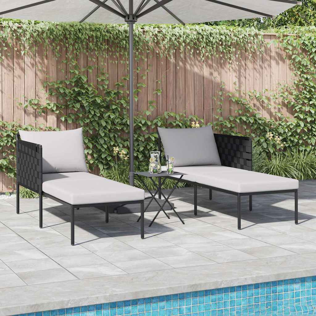 Ligstoel Antraciet 153 x 115 x 69.5 cm Gepoedercoat staal