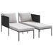 Ligstoel Antraciet 153 x 115 x 69.5 cm Gepoedercoat staal