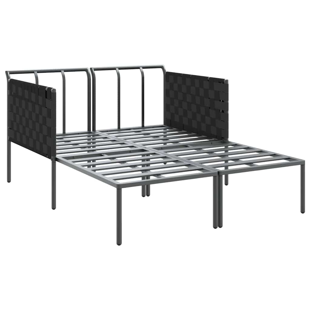 Ligstoel Antraciet 153 x 115 x 69.5 cm Gepoedercoat staal