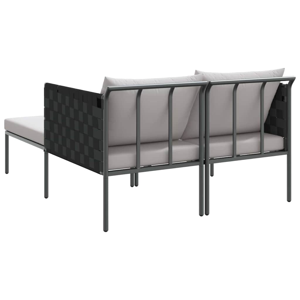 Ligstoel Antraciet 153 x 115 x 69.5 cm Gepoedercoat staal