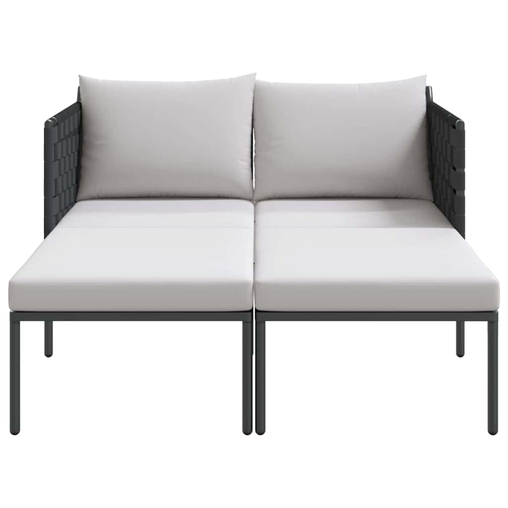 Ligstoel Antraciet 153 x 115 x 69.5 cm Gepoedercoat staal
