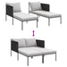 Ligstoel Antraciet 153 x 115 x 69.5 cm Gepoedercoat staal
