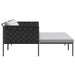 Ligstoel Antraciet 153 x 115 x 69.5 cm Gepoedercoat staal